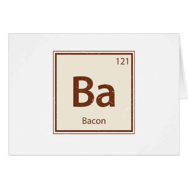 Vintage BACON Periodic Table (Front Horizontal)