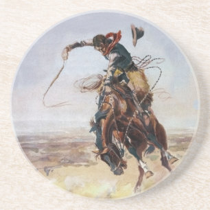 Vintage Bad Hoss, Charles M. Russel Coaster