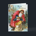 Vintage Bad Santa Christmas Card<br><div class="desc">Vintage Victorian bad Santa Christmas Card.</div>