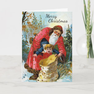 Vintage Bad Santa Christmas Card