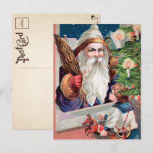 Vintage Bad Santa Christmas Postcard