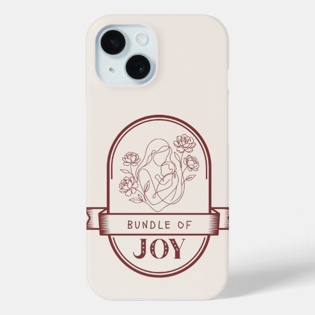 Vintage Badge Cute Phone Case | bundle of joy  (Back)
