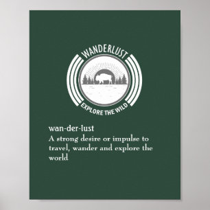 Vintage Badge Cute Wall Art Poster wanderlust