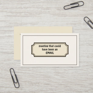 Vintage Badge Modern Business Card meeting