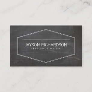 Vintage Badge on Chalkboard Business Card
