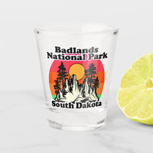 Vintage Badlands National Park Shot Glass