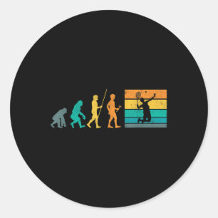 Vintage Badminton Evolution Shuttle Retro Badminto Classic Round Sticker