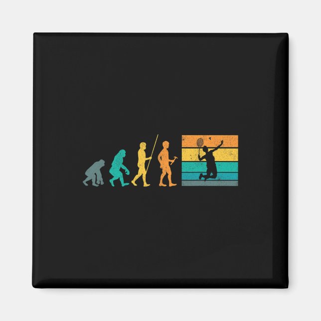 Vintage Badminton Evolution Shuttle Retro Badminto Magnet (Front)