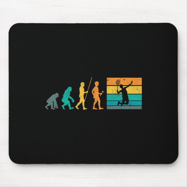 Vintage Badminton Evolution Shuttle Retro Badminto Mouse Mat (Front)