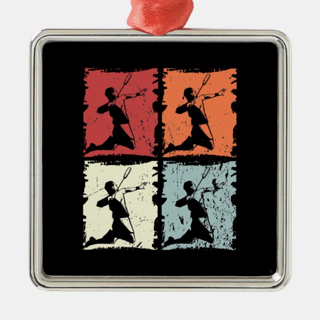 Vintage Badminton Metal Tree Decoration (Front)