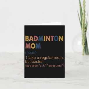 Vintage Badminton Mum Definition Badminton Mum For Card
