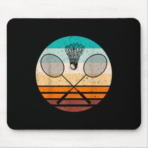 Vintage Badminton Player Badminton  Mouse Mat