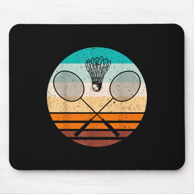 Vintage Badminton Player Badminton  Mouse Mat (Front)