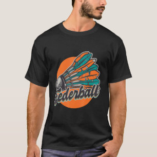 Vintage Badminton Player Shuttlecock Sport T-Shirt