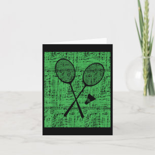 Vintage Badminton Rackets And Shuttle  Card
