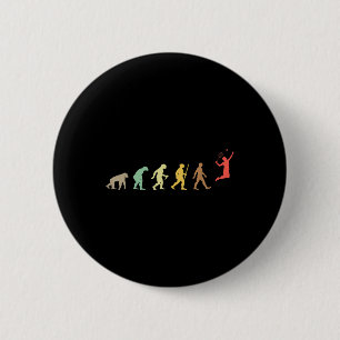 Vintage Badminton Retro Shuttle Evolution 6 Cm Round Badge