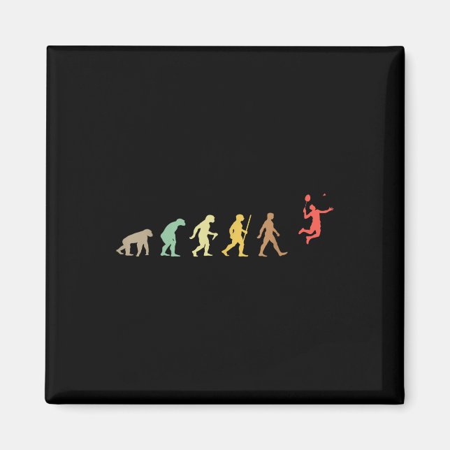Vintage Badminton Retro Shuttle Evolution  Magnet (Front)