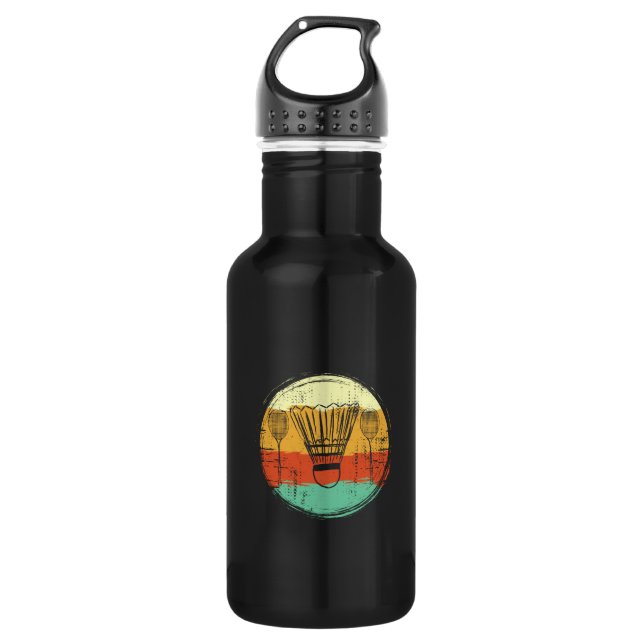 Vintage Badminton Set 532 Ml Water Bottle (Front)