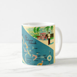 Vintage Bahamas Islands Map Coffee Mug