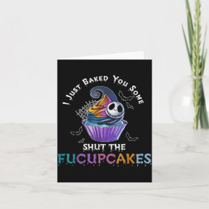 Vintage Baked Some Shut The Fucupcakes Cat Baking Card