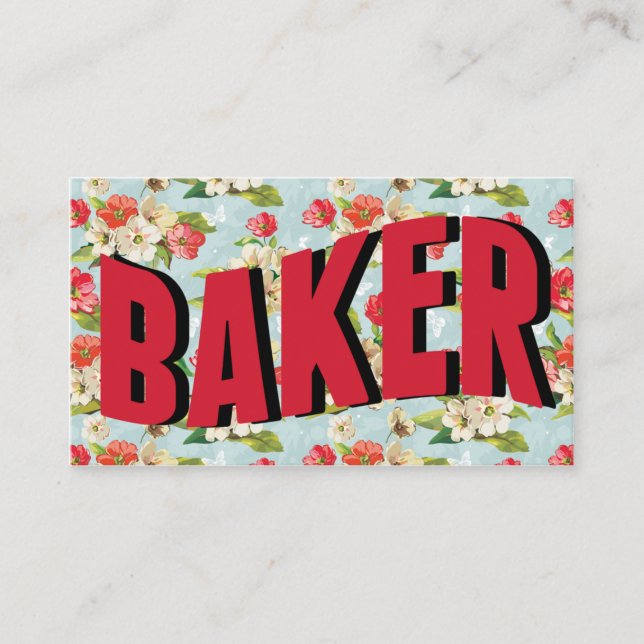 Vintage Baker Business Cards (Front)