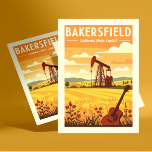 Vintage Bakersfield California Postcard