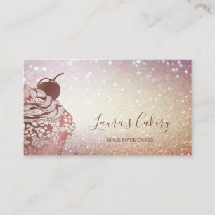 Vintage Bakery Cupcake Chef Catering Sweets Pastry Business Card