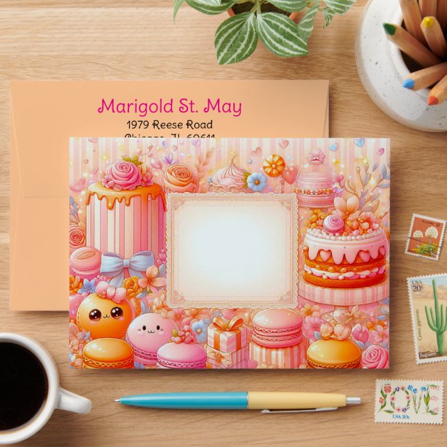 Vintage Bakery Envelopes (Desk)