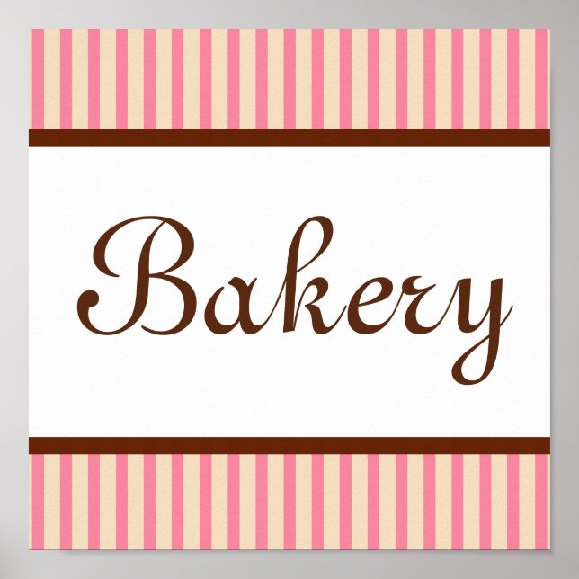 Vintage Bakery Sign Art Print (Front)