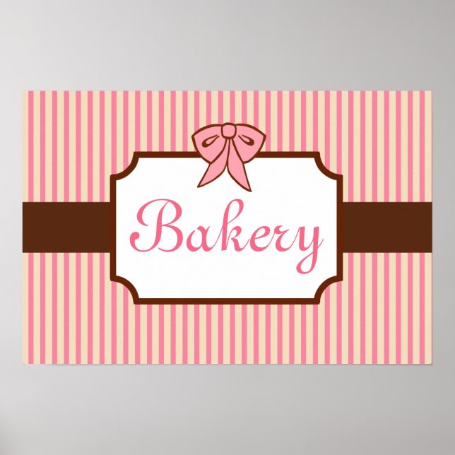 Vintage Bakery Sign Art Print (Front)