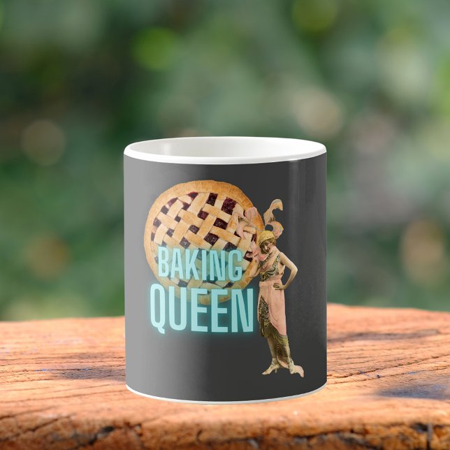 Vintage Baking Queen on Grey  Coffee Mug (Creator Uploaded)