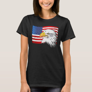 Vintage Bald Eagle American Flag T-Shirt