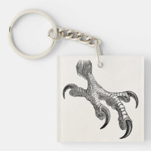 Vintage Bald Eagle Claw Personalised Bird Claws Key Ring
