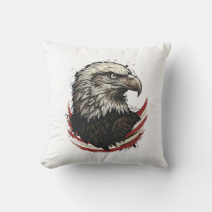 Vintage Bald Eagle Patriotic Engraving Shirt Desig Cushion