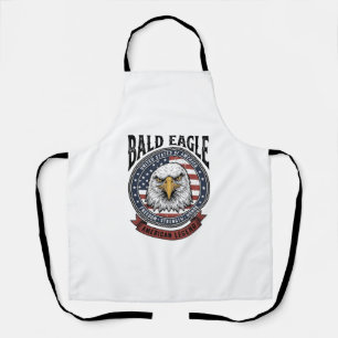 Vintage Bald Eagle Patriotic T-Shirt Design_1 Apron