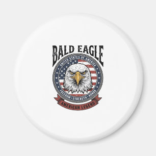 Vintage Bald Eagle Patriotic T-Shirt Design_1 Magnet