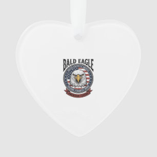 Vintage Bald Eagle Patriotic T-Shirt Design_1 Ornament