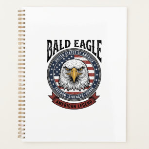 Vintage Bald Eagle Patriotic T-Shirt Design_1 Planner
