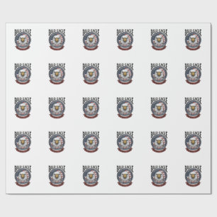 Vintage Bald Eagle Patriotic T-Shirt Design_1 Wrapping Paper
