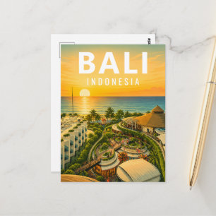 Vintage Bali Postcard – Beachwalk Kuta Sunset