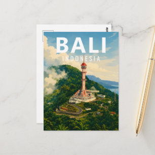Vintage Bali Postcard – Turyapada Tower Buleleng