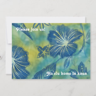 Vintage Balinese Batik Luau Invitations