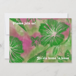 Vintage Balinese Batik Luau Invitations