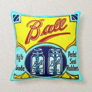 Vintage Ball Kitchen Home Canning Fruit Jars Rings Cushion