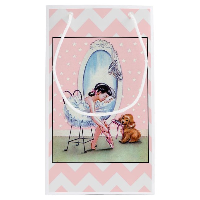 Vintage Ballerina Gift Bag (Back)