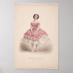 Vintage Ballerina in Pink, Poster