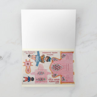 Vintage Ballerina paper doll  art Card