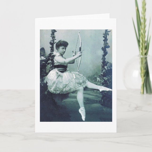 Vintage Ballerina with Cupid's Bow, Card (Front)