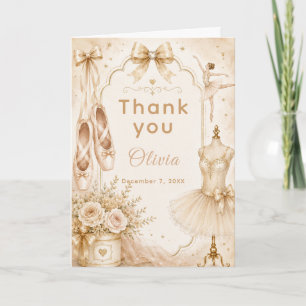 Vintage Ballet Tutu Party Thank You Card