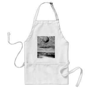 Vintage Balloon Balloonist with Parachute Standard Apron